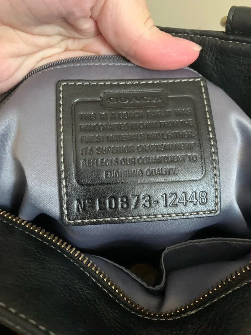 Coach Hamptons Patchwork Carryall Black Leather Gold Hardware Tote